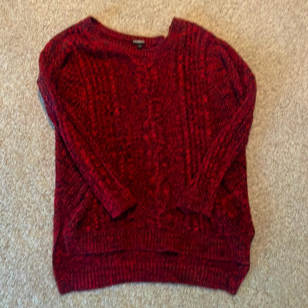 Express Black & Red Oversized Sweater